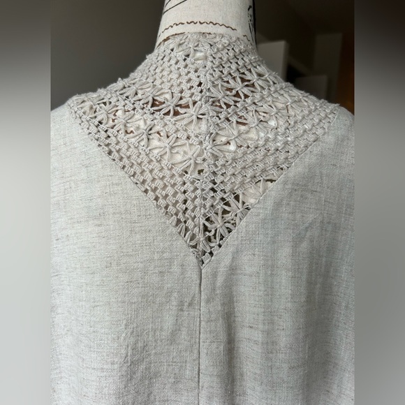 Umgee Women’s Boho Linen Blend Cardigan with Lace size Large - Picture 7 of 11